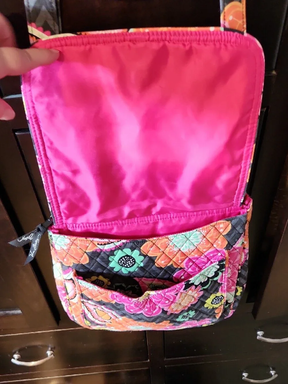 Vera Bradley Hipster Quilted Floral Crossbody in Retired Ziggy Zinnia